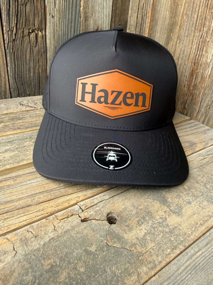 Zapped Blackhawk Hat — Custom Leather Name Patch
